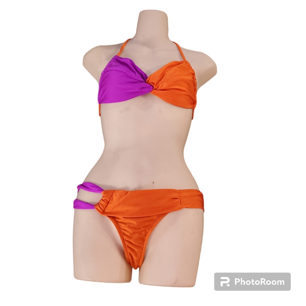 Kate Swim Orange Purple 2pcs Swimsuit